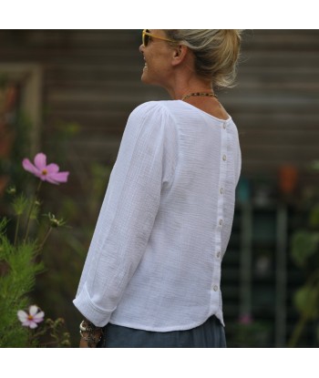 Blouse Flora - double gaze de coton blanche chez Cornerstreet bien 