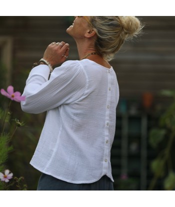 Blouse Flora - double gaze de coton blanche chez Cornerstreet bien 