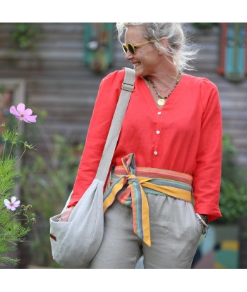 Blouse Flora - lin/viscose orange feu les muscles