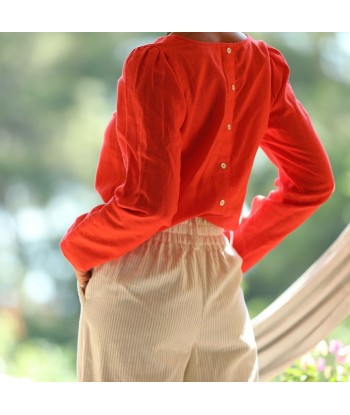 Blouse Flora - lin/viscose orange feu les muscles