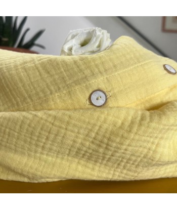 Robe Xiou double gaze de coton jaune vif Venez découvrir notre 