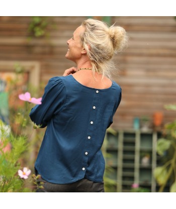 Blouse Flora - viscose bleu indigo outlet