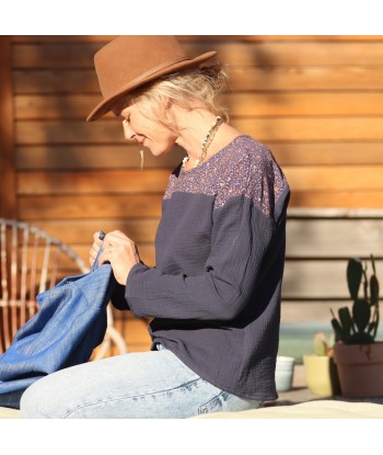 Veste Annie -  jean de coton indigo le concept de la Pate a emporter 