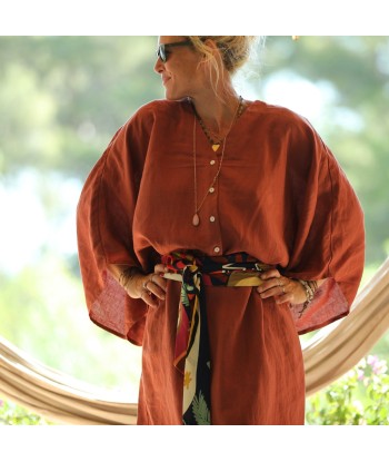 Robe Xiou lin terracotta solde