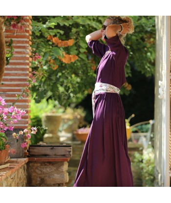 La combi India manches 3/4 en viscose lilas les muscles