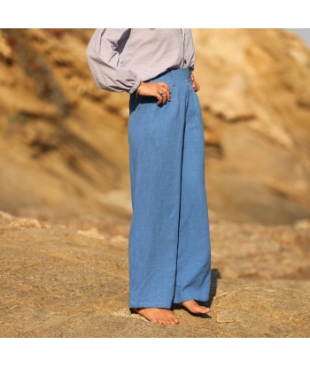 Pantalon Tom - lin stone washed bleu azur l'évolution des habitudes 