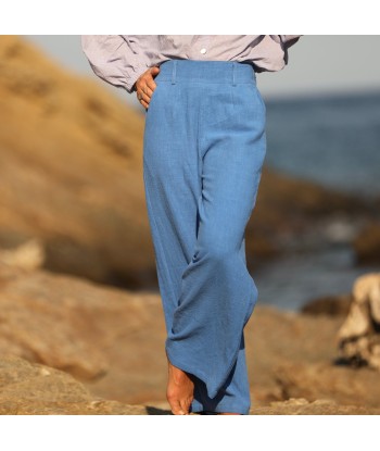 Pantalon Tom - lin stone washed bleu azur l'évolution des habitudes 