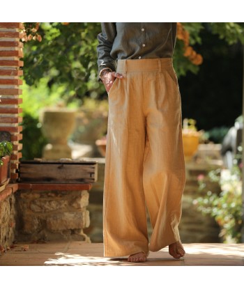 Pantalon Tom - lin stone washed paille une grave pollution 