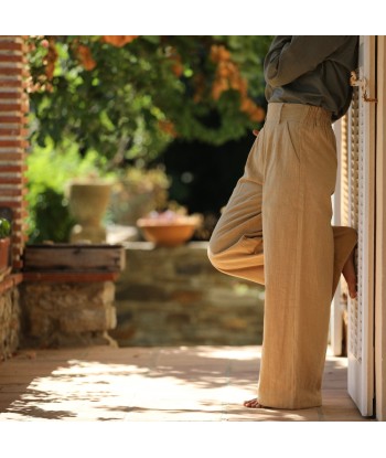 Pantalon Tom - lin stone washed paille une grave pollution 