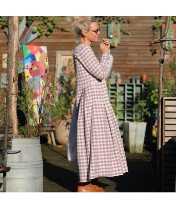 Robe Louisa - carreaux de coton lilas Par le système avancé 