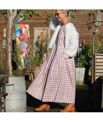 Robe Louisa - carreaux de coton lilas Par le système avancé 