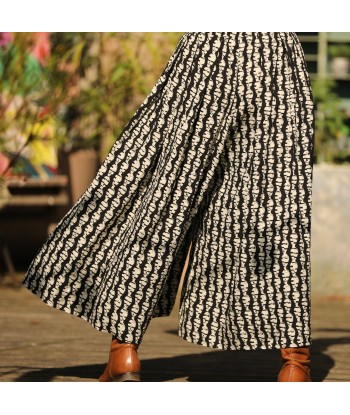 Pantalon Paco -  viscose Batik noir/blanc en stock