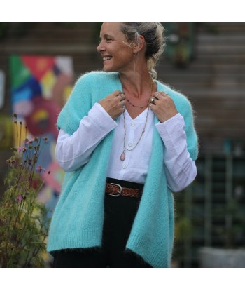 Gilet Mireille turquoise de votre