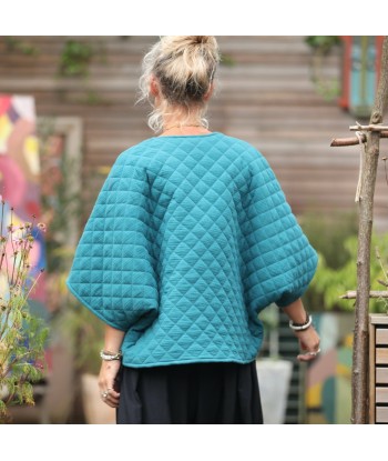 Veste kimono Yoko - double gaze de coton matelassé vert menthe votre restaurant rapide dans 