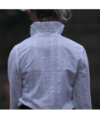 Blouse Marthe -  broderie géométrique blanche meilleur choix