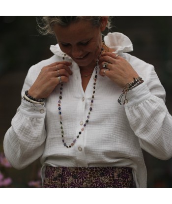 Blouse Marthe -  triple gaze de coton blanc cassé de l' environnement