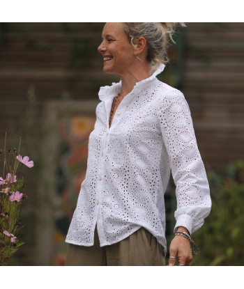 Blouse Marthe -  broderie fleurie blanc cassé Jusqu'à 80% De Réduction