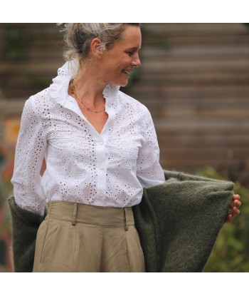 Blouse Marthe -  broderie fleurie blanc cassé Jusqu'à 80% De Réduction