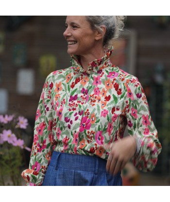 Blouse Marthe -  viscose fleurs abstraites commande en ligne