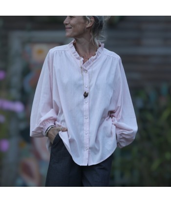 Blouse Miléna - Dobby en coton tressé rose poudré 2 - 3 jours ouvrés.