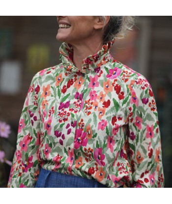 Blouse Marthe -  viscose fleurs abstraites commande en ligne