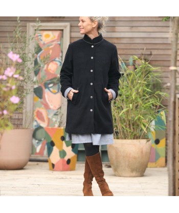 Manteau Paul  3/4 - lainage noir pas cheres