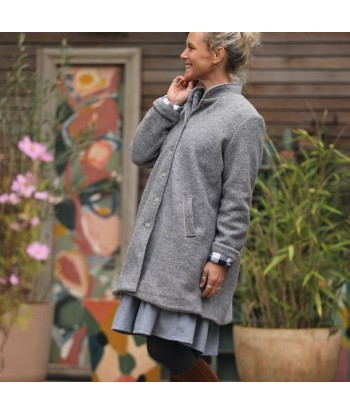 Manteau Paul 3/4 - laine bouillie gris chiné Véritable concentré