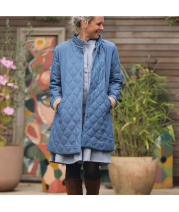 Manteau Paul 3/4 - jean bleu matelassé livraison gratuite