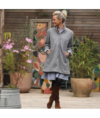 Manteau Paul 3/4 - laine bouillie gris chiné Véritable concentré