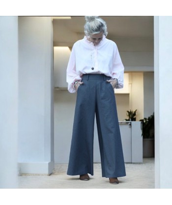 Pantalon César- Flanelle de coton gris pas cher 