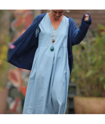 Robe Romane - jean de coton bleu stone léger Profitez des Offres !