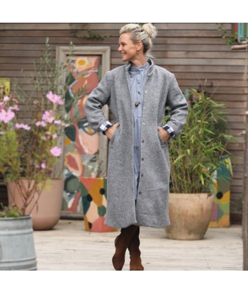 Manteau Paul long - laine bouillie gris chiné Vous souhaitez 