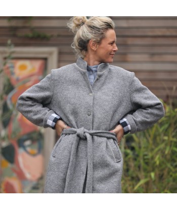 Manteau Paul long - laine bouillie gris chiné Vous souhaitez 