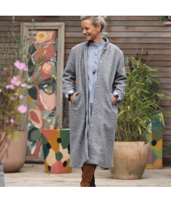 Manteau Paul long - laine bouillie gris chiné Vous souhaitez 