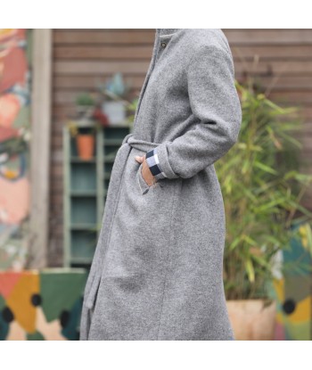 Manteau Paul long - laine bouillie gris chiné Vous souhaitez 