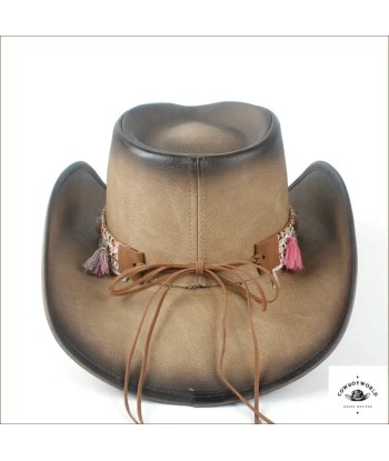 Chapeau de Cowboy Femme Cuir pas cher chine