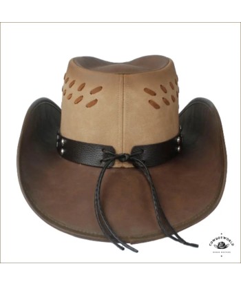 Chapeau de Cowboy Cuir Marron pas chere