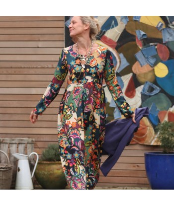 Robe Alexandra - sergé de viscose pop pour bénéficier 