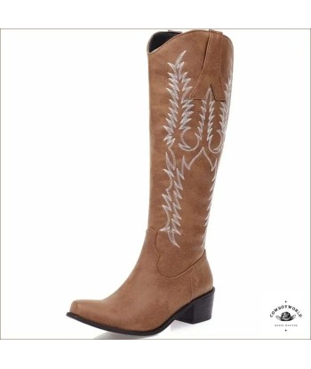 Bottes Style Country brillant des détails fins