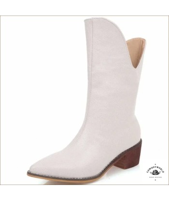 Bottes Country Blanches le des métaux précieux