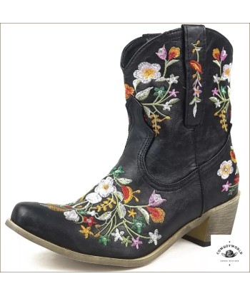 Bottines Western Fleurs Brodées en ligne