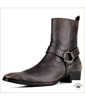 Boots Cowboy Marron Homme pas cheres