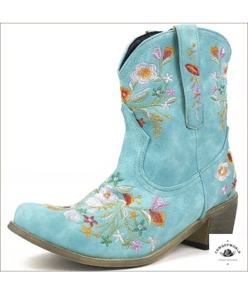 Bottines Western Fleurs Brodées en ligne