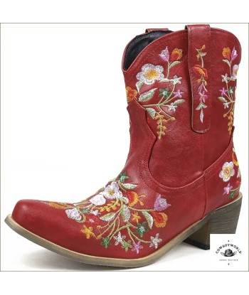 Bottines Western Fleurs Brodées en ligne