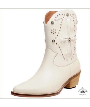 Bottines Blanches Cowboy Femme prix pour 