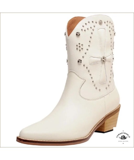 Bottines Blanches Cowboy Femme prix pour 