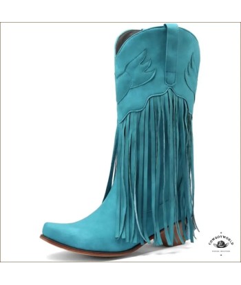 Bottines Cowboy Femme Turquoise Dans la société mordern