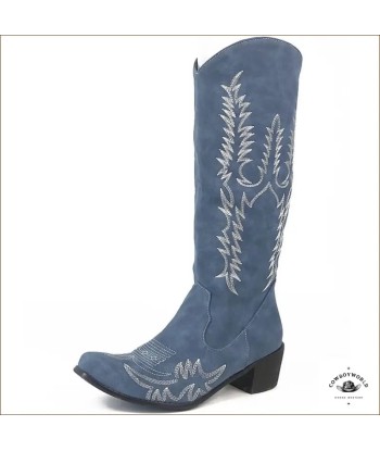 Bottes Western Femme Bleues Le MVP de beaucoup