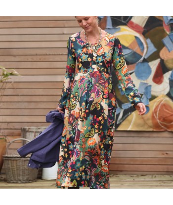 Robe Alexandra - sergé de viscose pop pour bénéficier 