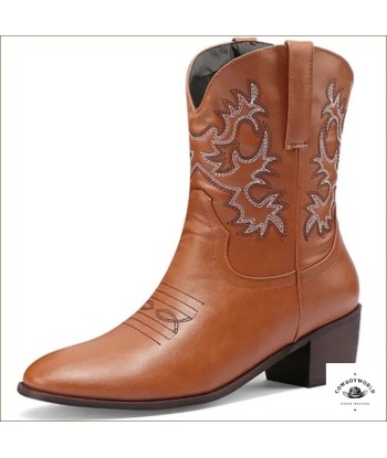 Bottines Cowboy Talon Marron destockage